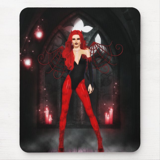 Red Succubus Mouse Pad (Front)
