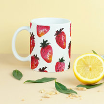 Red Summer Strawberries Cute Boho Hand-Illustrated