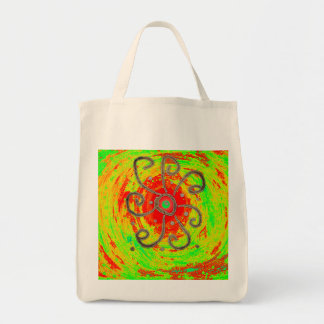 Red sun art  tote bag