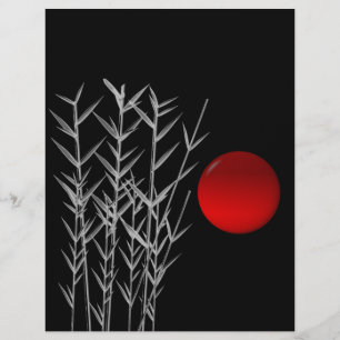 Red sun black white zen