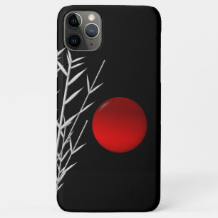 Red sun black white zen iPhone 11 pro max case