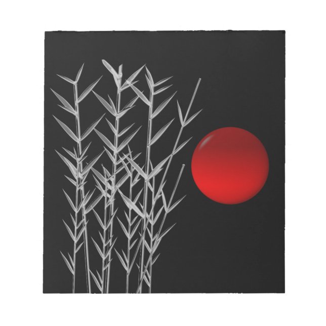 Red sun black white zen notepad (Front)