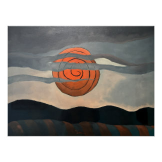 Red Sun by Arthur Dove | Abstract Landscape  Poster