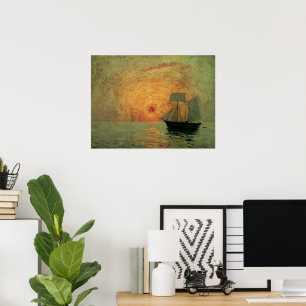 Red Sun by Maxime Maufra, Vintage Impressionism Poster