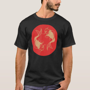 Red Sun Fish Chinese Carp Asian Japanese Koi Fish  T-Shirt