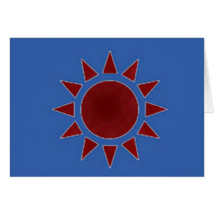 Red Sun Greeting/Note Card
