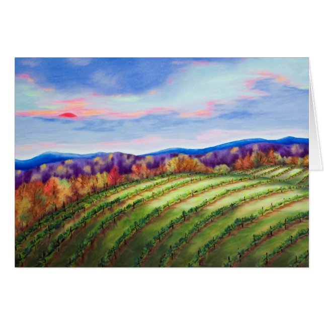 Red Sun Over The Vineyard (Front Horizontal)