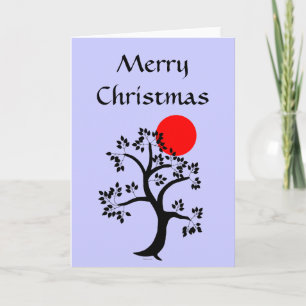 Red Sun Tree Card