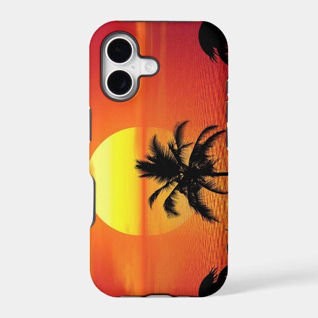 Red Sun Tropical Palm Beach (Back)