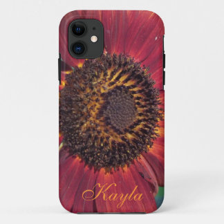Red Sunflower iPhone 5 Case *personalize*