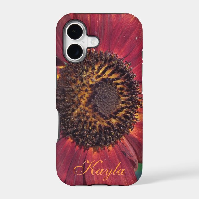 Red Sunflower iPhone 5 Case *personalize* (Back)