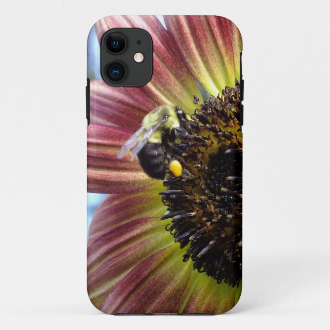 Red Sunflower N Bee  iPhone 5 case (Back)