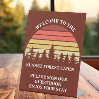 Red Sunset Forest Customized Log Cabin