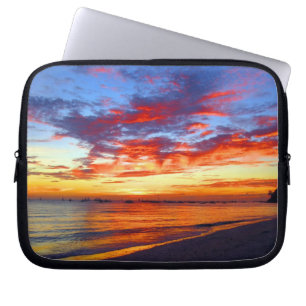 red sunset laptop sleeve