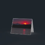 Red Sunset Olympic Mountains Blank All Occasion Holiday Card<br><div class="desc">This beautiful blank all occasion greeting card features red skies from Pacific Northwest forest fires blend with the setting sun over Lake Washington and the Olympic Mountains, creating a breathtaking landscape that showcases the drama of nature’s colours, contrasts, and how beauty can come from ashes. (Isaiah 61:3.) Inside of the...</div>
