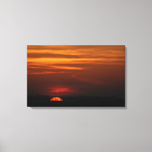 Red Sunset over the Midwest Canvas Print