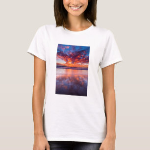 Red sunset over the sea, California T-Shirt