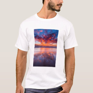 Red sunset over the sea, California T-Shirt