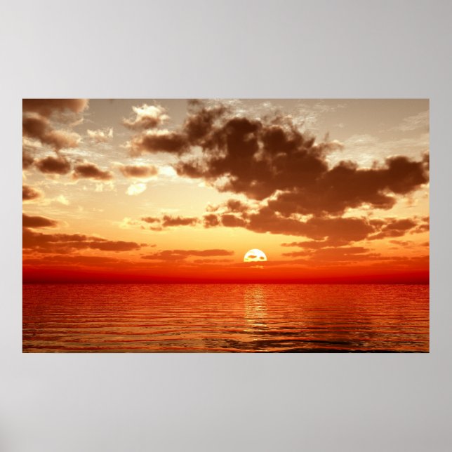 red sunset poster (Front)