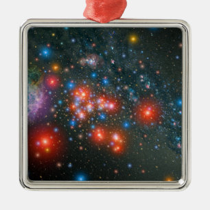 Red Super Giant Cluster Metal Ornament