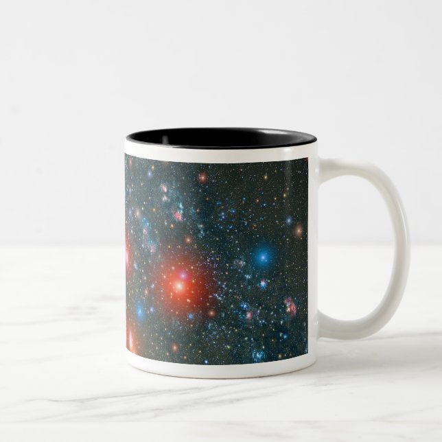 Red Super Giant Cluster Two-Tone Coffee Mug (Right)