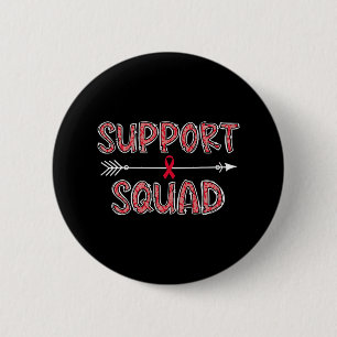 red support squad blood cancer awareness warrior s 2 inch round button