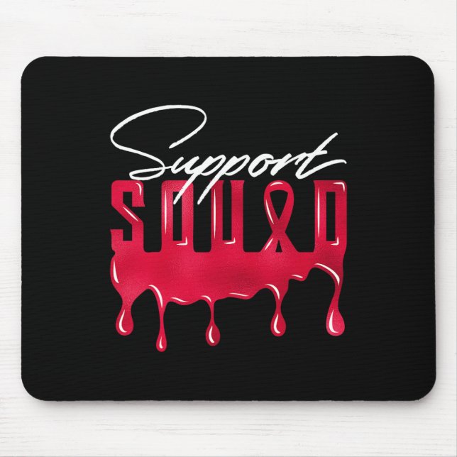 Red Support Squad Matching tees Mouse Pad (Front)