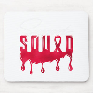 Red Support Squad Matching Tees Mouse Pad