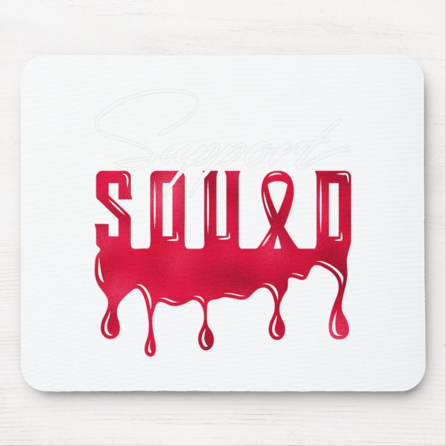 Red Support Squad Matching Tees  Mouse Pad (Front)