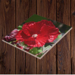 Red Swamp Hibiscus Bloom Floral Tile<br><div class="desc">Ceramic tile featuring the photo image of a stunning, red Swamp Hibiscus bloom. A lovely, floral design! Select your tile size. Makes a great kitchen trivet!</div>