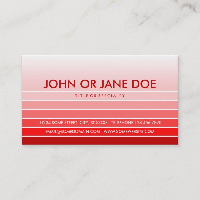 red swatch business card (Front)