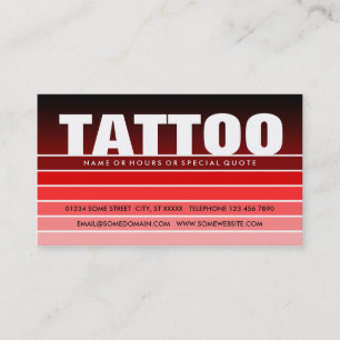 red swatch TATTOO Business Card