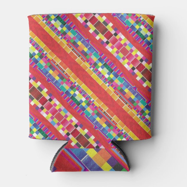 red swatches, stripes, and colourful pixels can cooler (Front)
