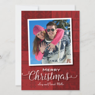 Red Sweater Merry Christmas Photo Card