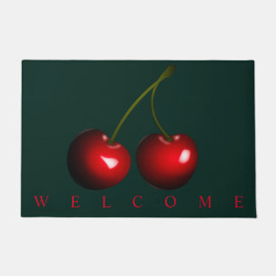 Red Sweet Cherries - Welcome - Chose Colour Doormat
