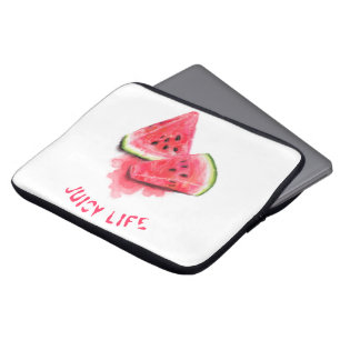 Red Sweet Juicy Watermelon Pieces Tasty - Drawing Laptop Sleeve