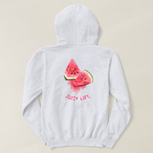 Red Sweet Juicy Watermelon Pieces Tasty - Fresh Hoodie