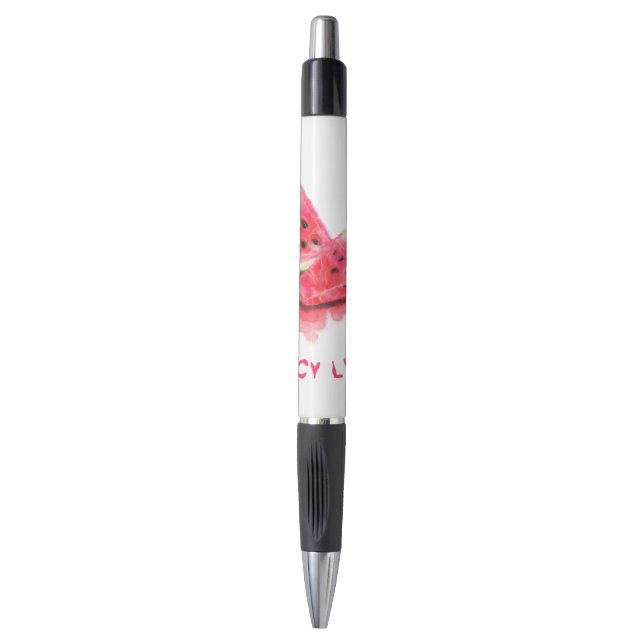 Red Sweet Juicy Watermelon Pieces Tasty - Fresh Pen (Front Vertical)