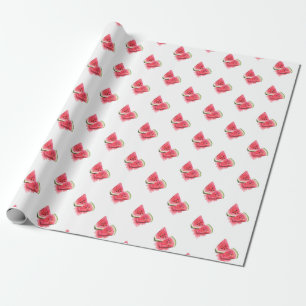 Red Sweet Juicy Watermelon Pieces Tasty - Fresh Wrapping Paper