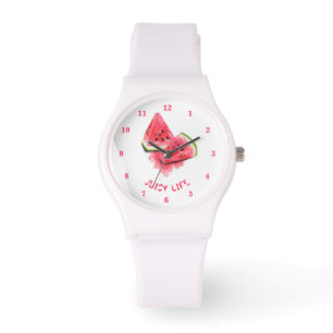 Red Sweet Juicy Watermelon Pieces Watch