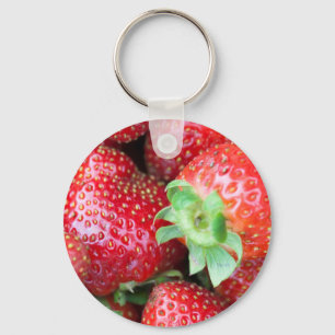 Red Sweet Strawberries Keychain