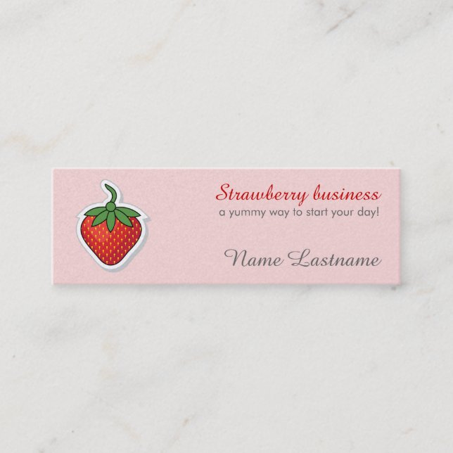 Red Sweet Strawberry - carte de visite personnalis (Devant)