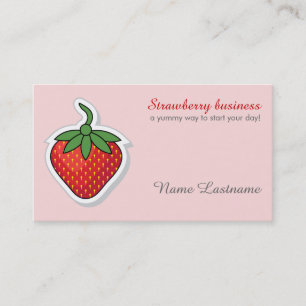 Red Sweet Strawberry - carte de visite personnalis