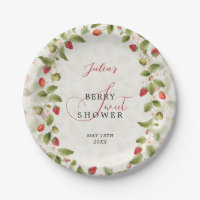 Red Sweet Strawberry Wildflower Wreath Baby Shower