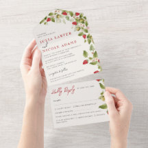 Red Sweet Wild Strawberry Flowers Wedding