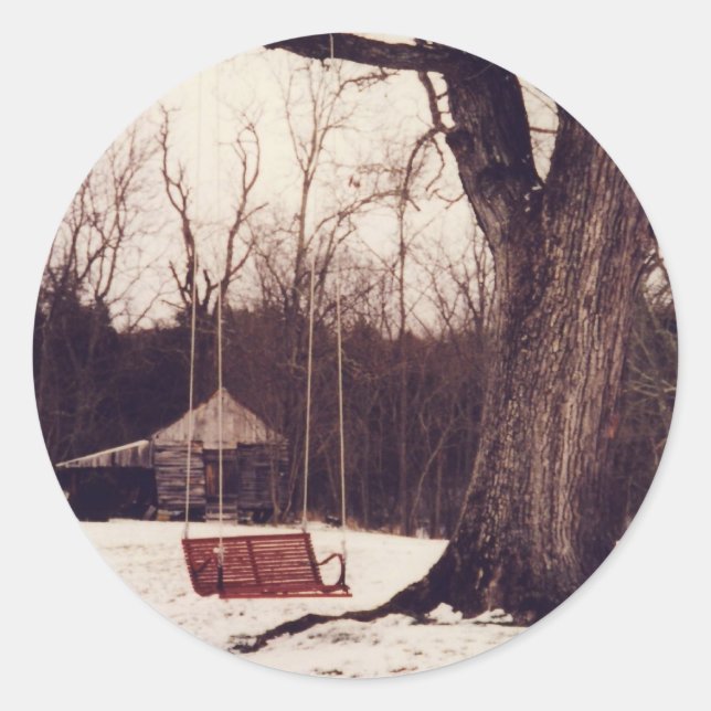 Red Swing Classic Round Sticker (Front)