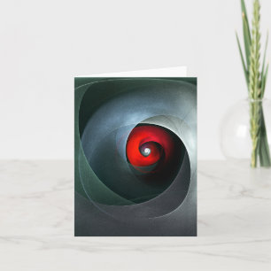 Red Swirl Artistic Modern Abstract Art Pattern #19 Card