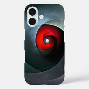 Red Swirl Artistic Modern Abstract Art Pattern #19 iPhone 16 Case