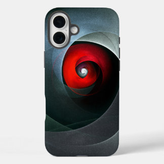 Red Swirl Artistic Modern Abstract Art Pattern #19 iPhone 16 Plus Case