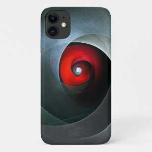Red Swirl Artistic Modern Abstract Art Pattern #19 iPhone 11 Case